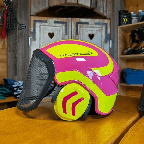 Protos Helm in Gelb Pink