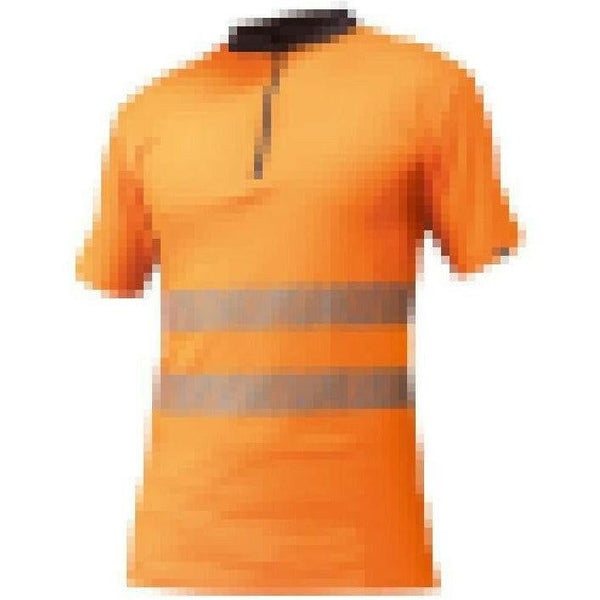 Pfanner Zipp Neck Shirt kurzarm in Orange